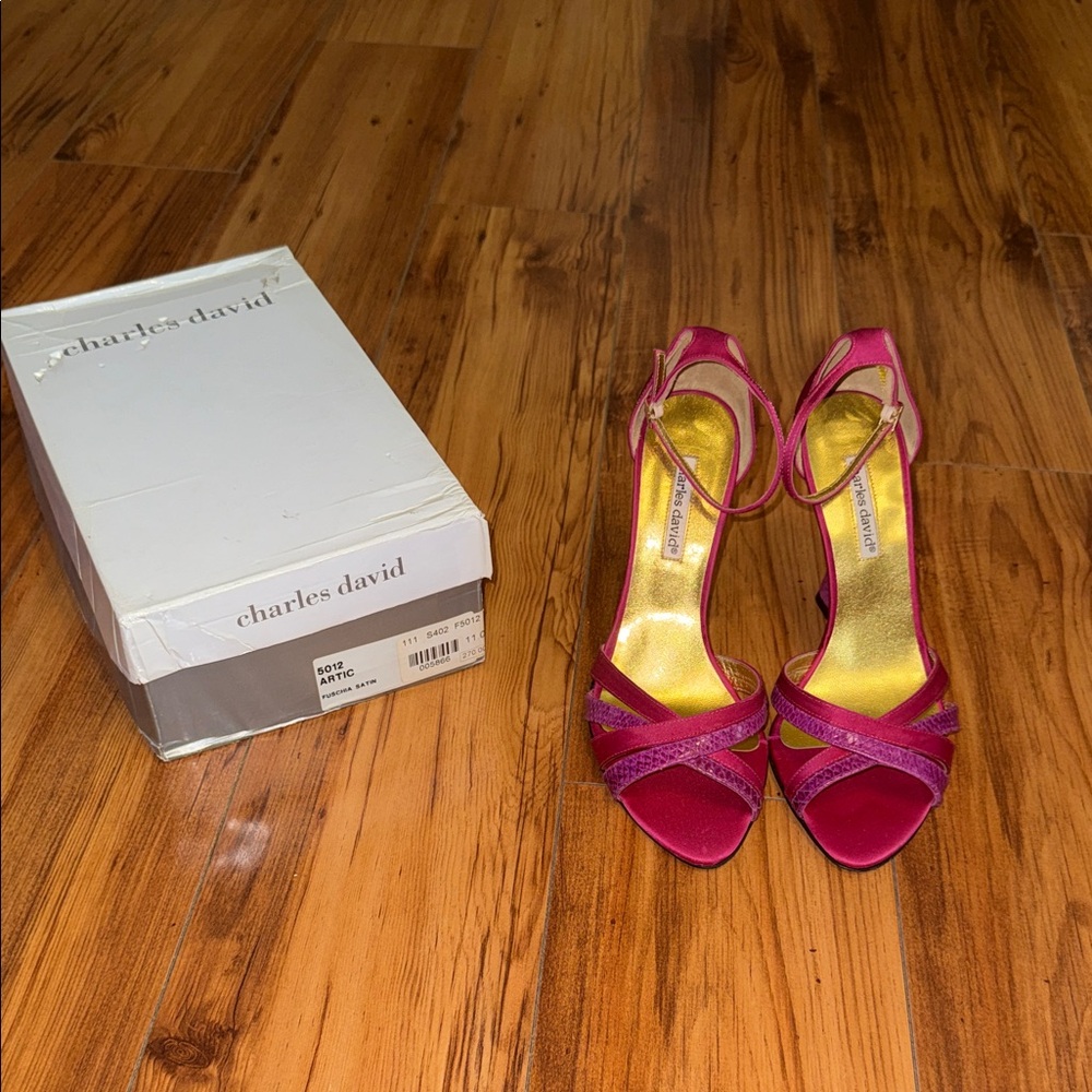 Charles David Fuchsia Strappy Heels